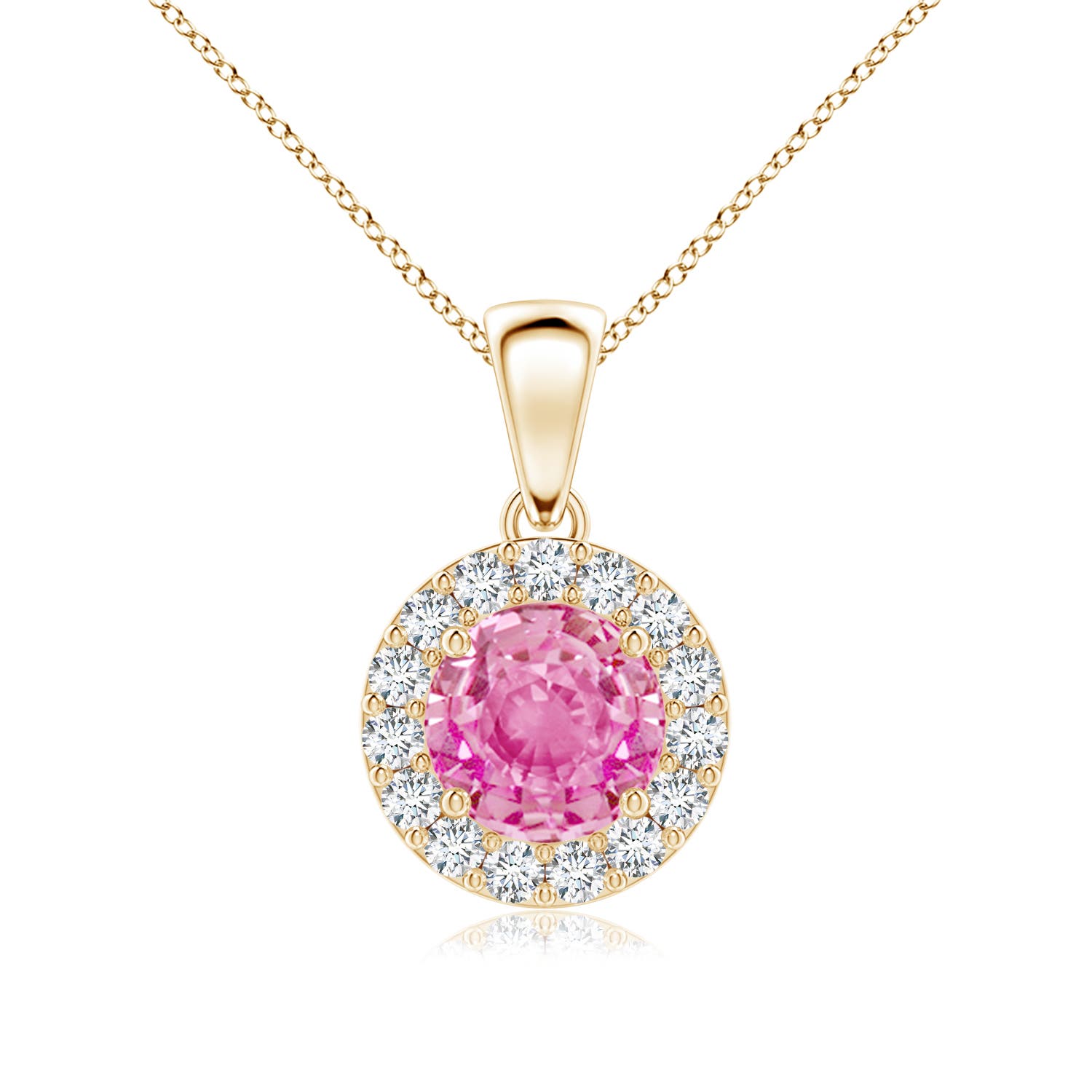 AA - Pink Sapphire / 1.21 CT / 14 KT Yellow Gold