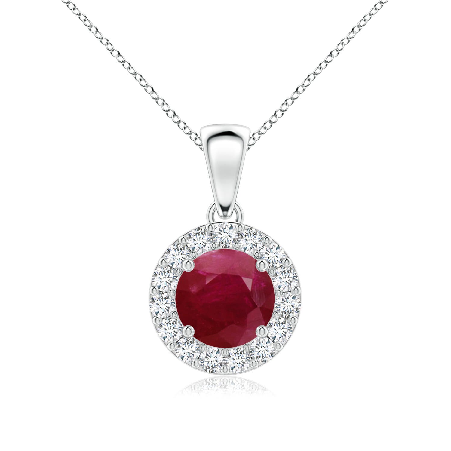 A - Ruby / 1.21 CT / 14 KT White Gold