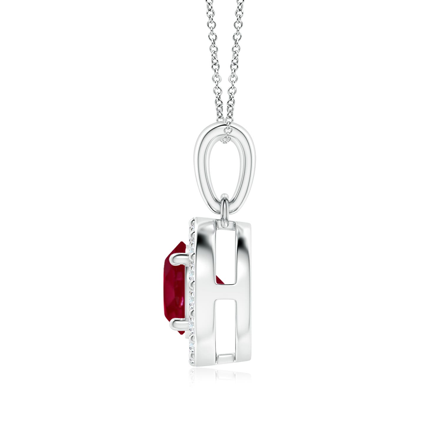 AA - Ruby / 1.21 CT / 14 KT White Gold