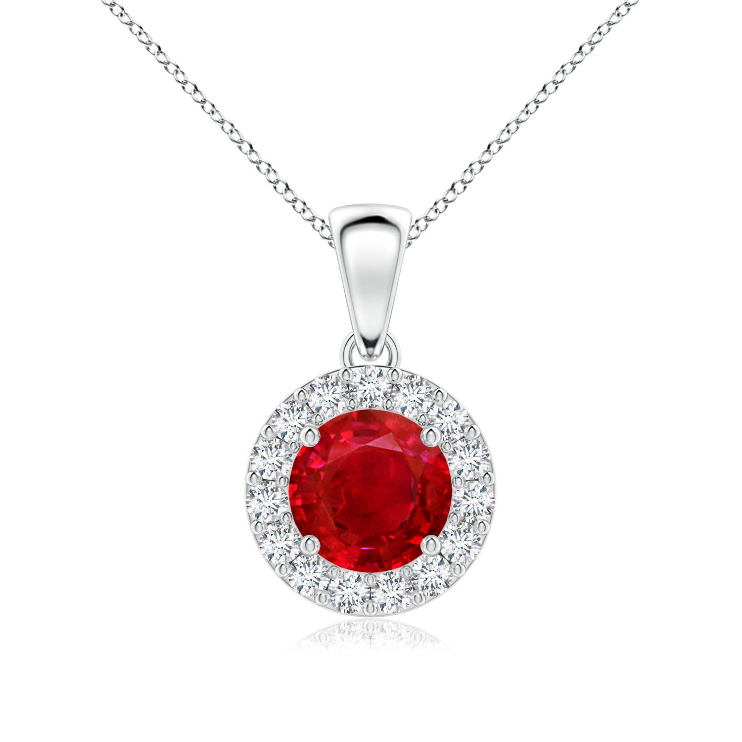 AAA - Ruby / 1.21 CT / 14 KT White Gold