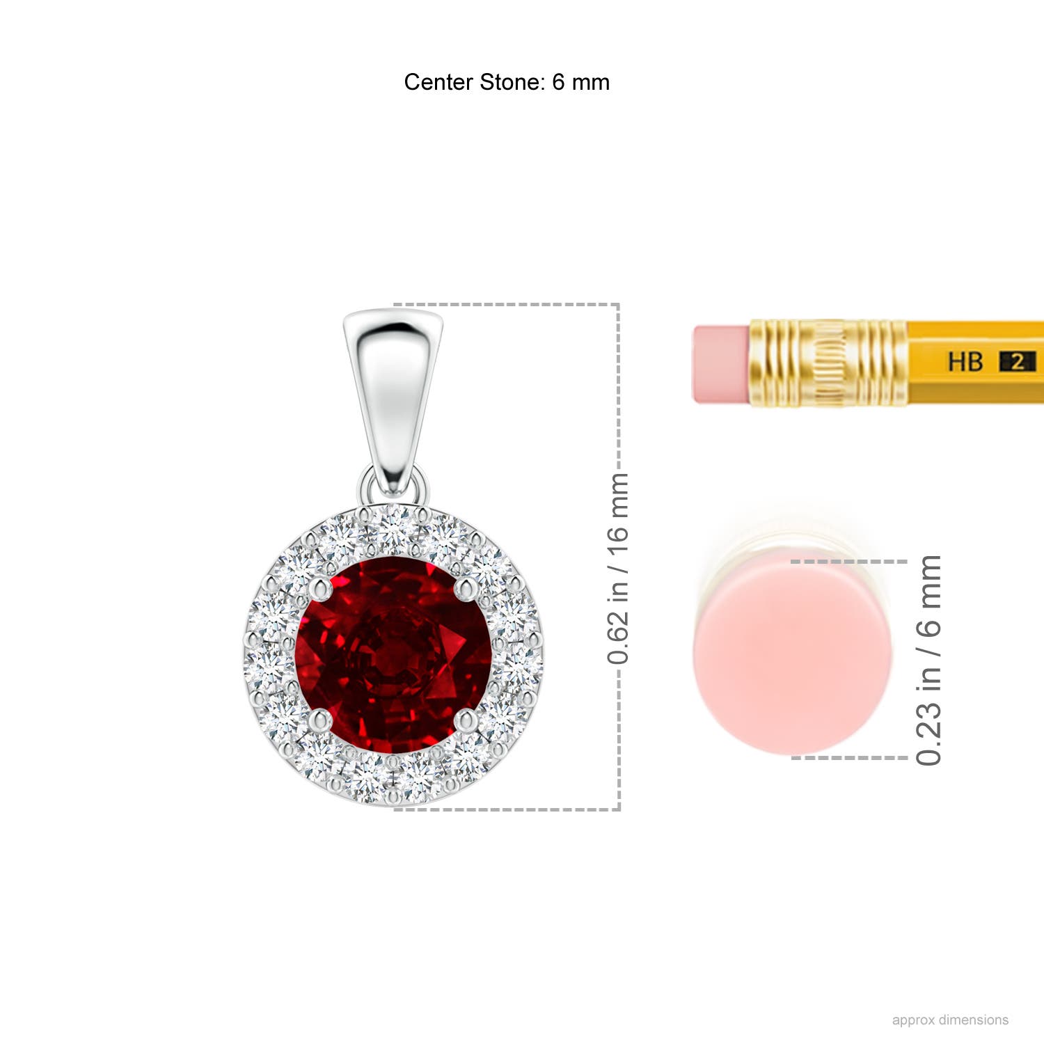 AAAA - Ruby / 1.21 CT / 14 KT White Gold