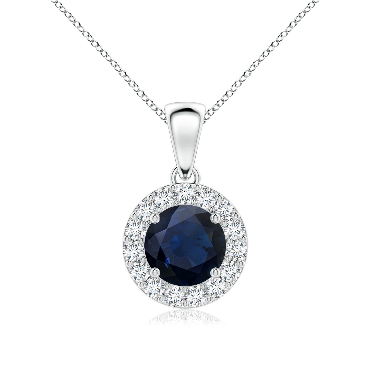 A - Blue Sapphire / 1.21 CT / 14 KT White Gold