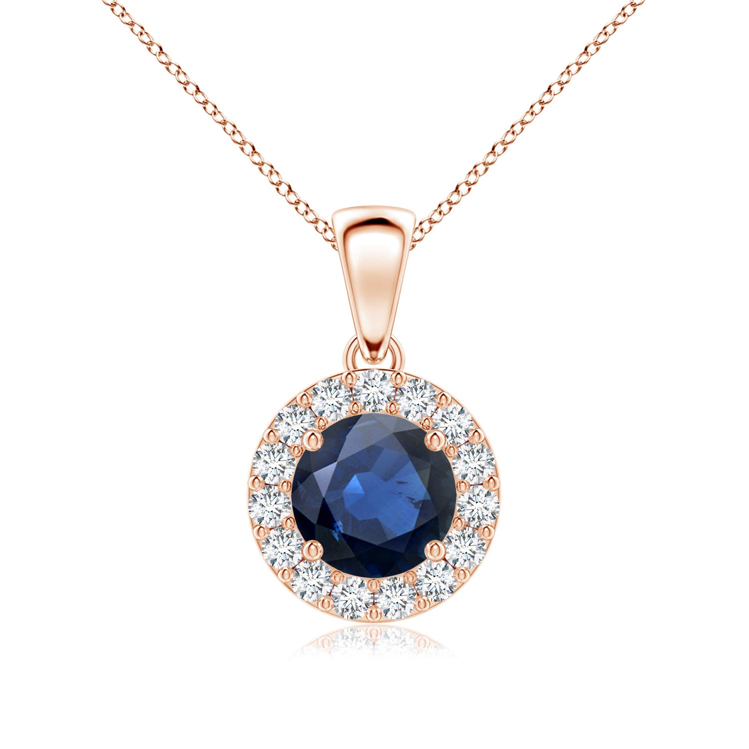 AA - Blue Sapphire / 1.21 CT / 14 KT Rose Gold