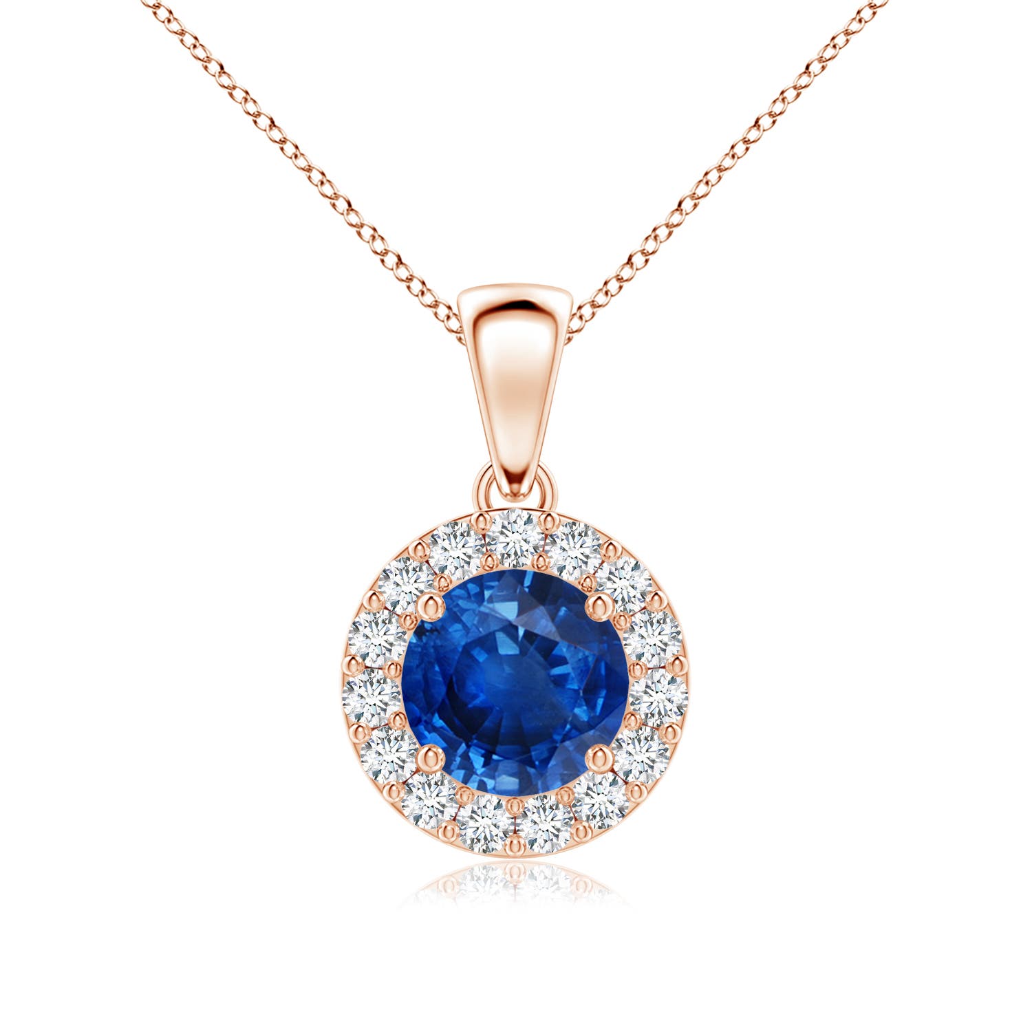 AAA - Blue Sapphire / 1.21 CT / 14 KT Rose Gold