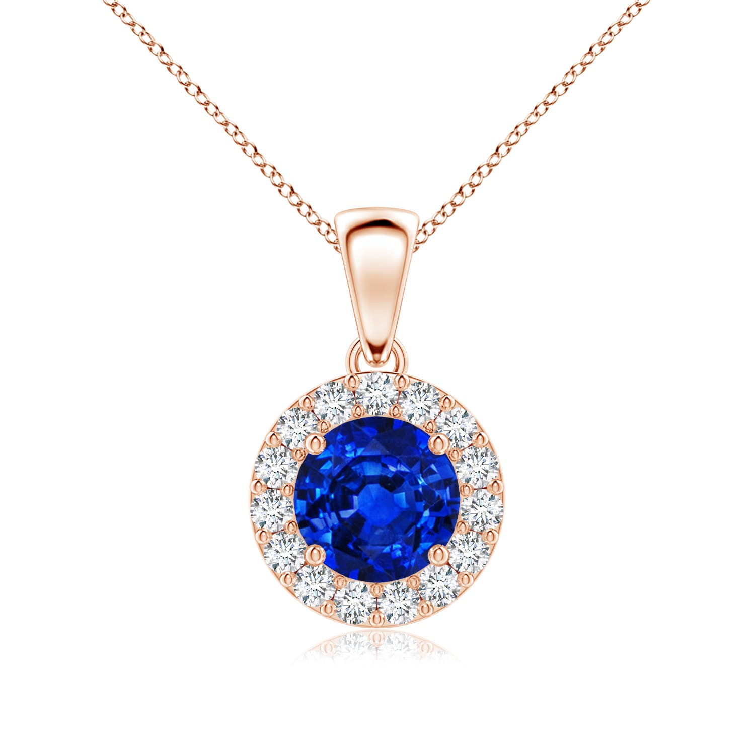 AAAA - Blue Sapphire / 1.21 CT / 14 KT Rose Gold