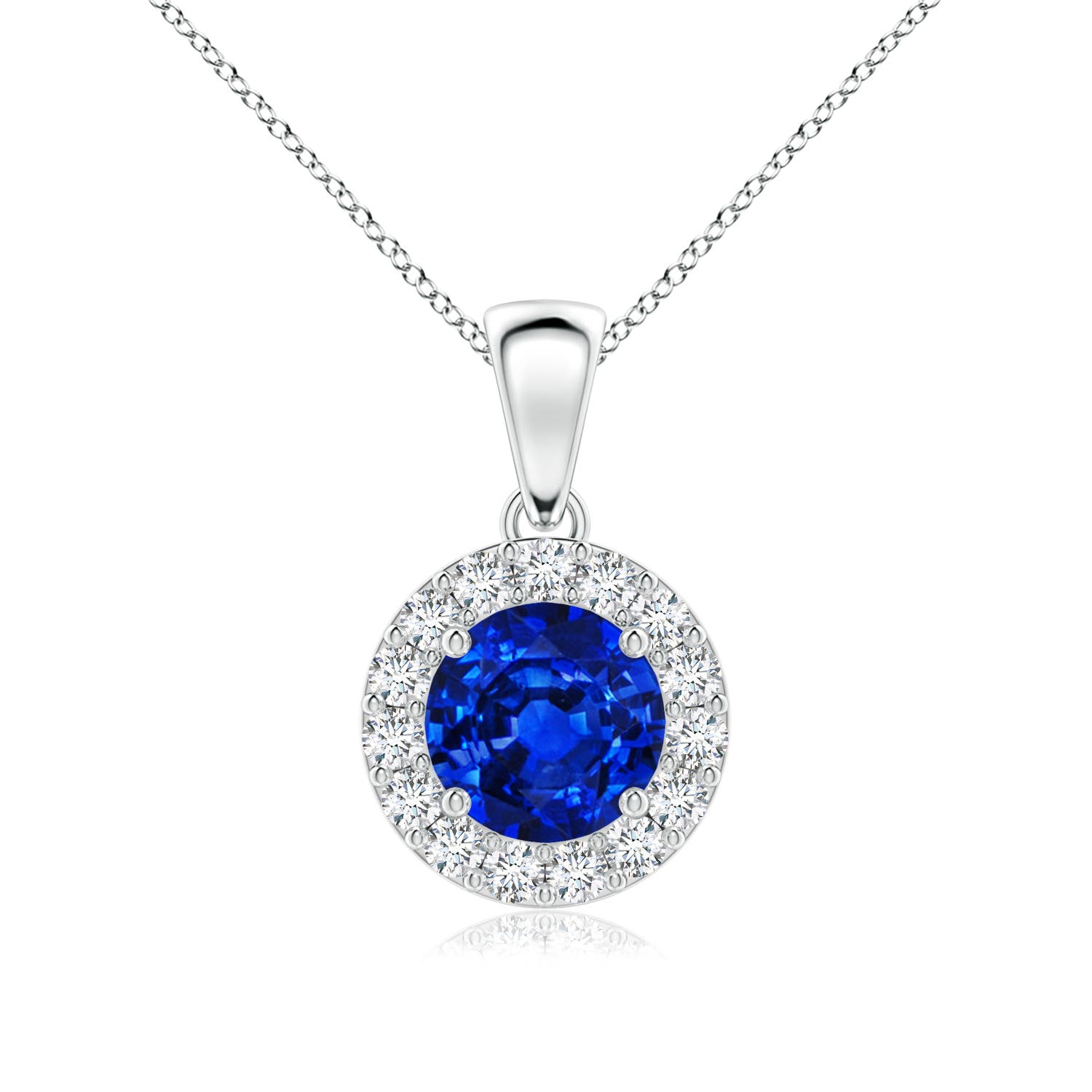 AAAA - Blue Sapphire / 1.21 CT / 14 KT White Gold