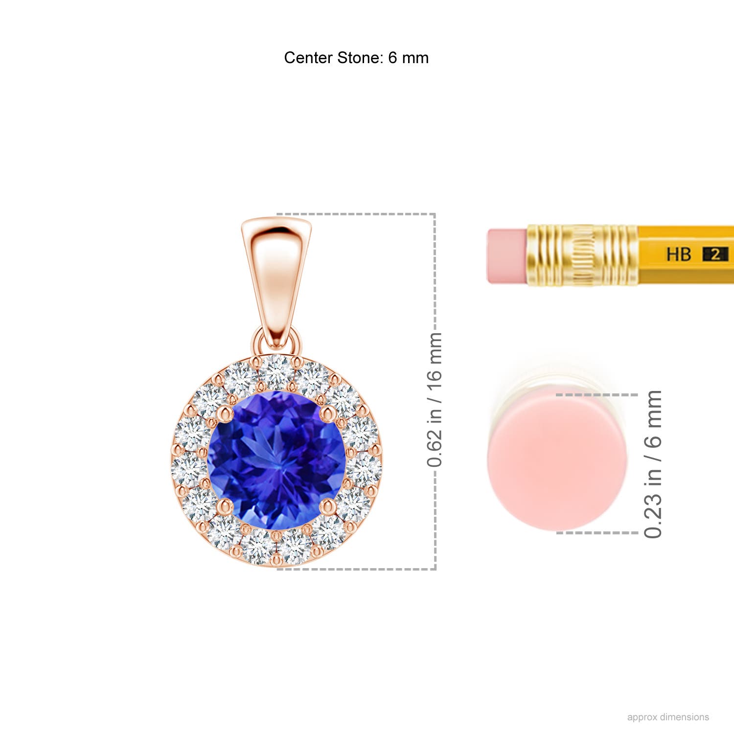 AAA - Tanzanite / 1.11 CT / 14 KT Rose Gold