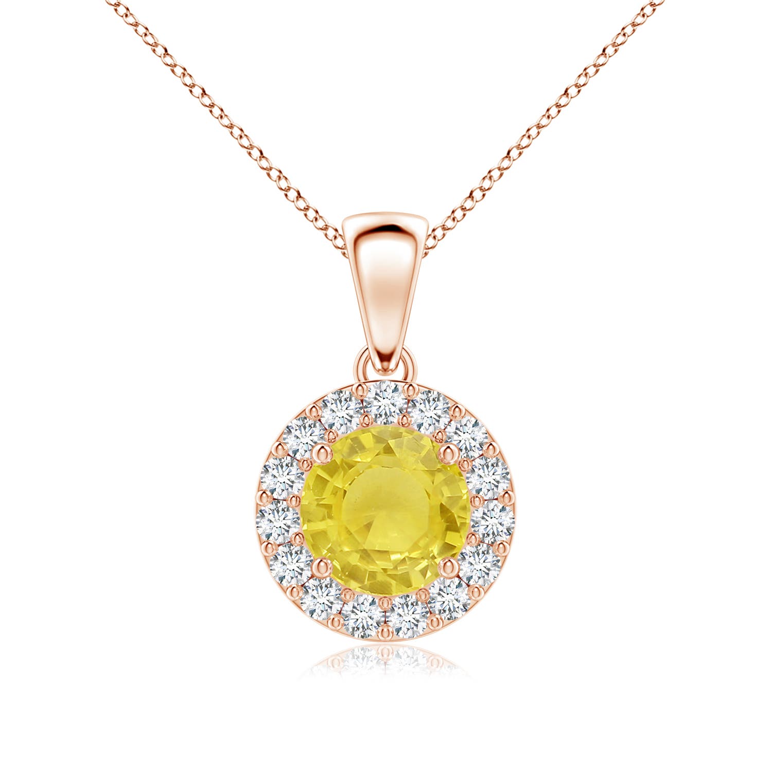 A - Yellow Sapphire / 1.84 CT / 14 KT Rose Gold