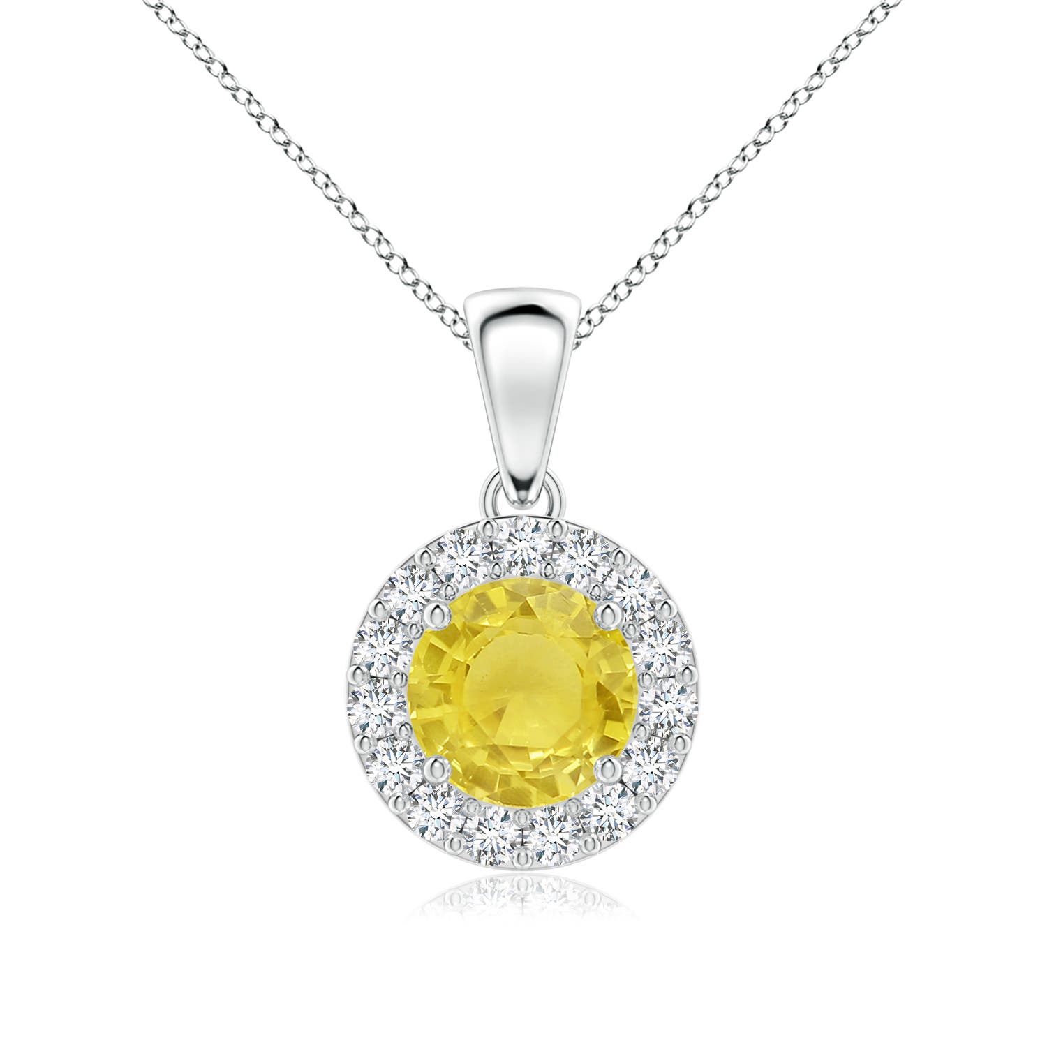 A - Yellow Sapphire / 1.21 CT / 14 KT White Gold