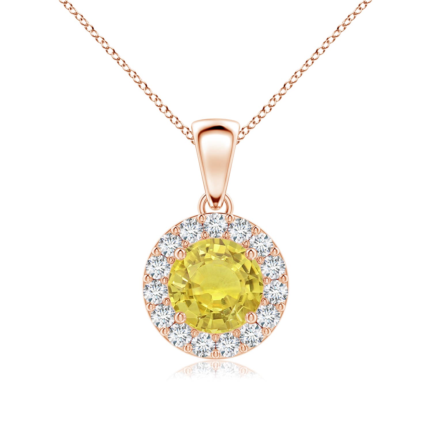 AA - Yellow Sapphire / 1.21 CT / 14 KT Rose Gold