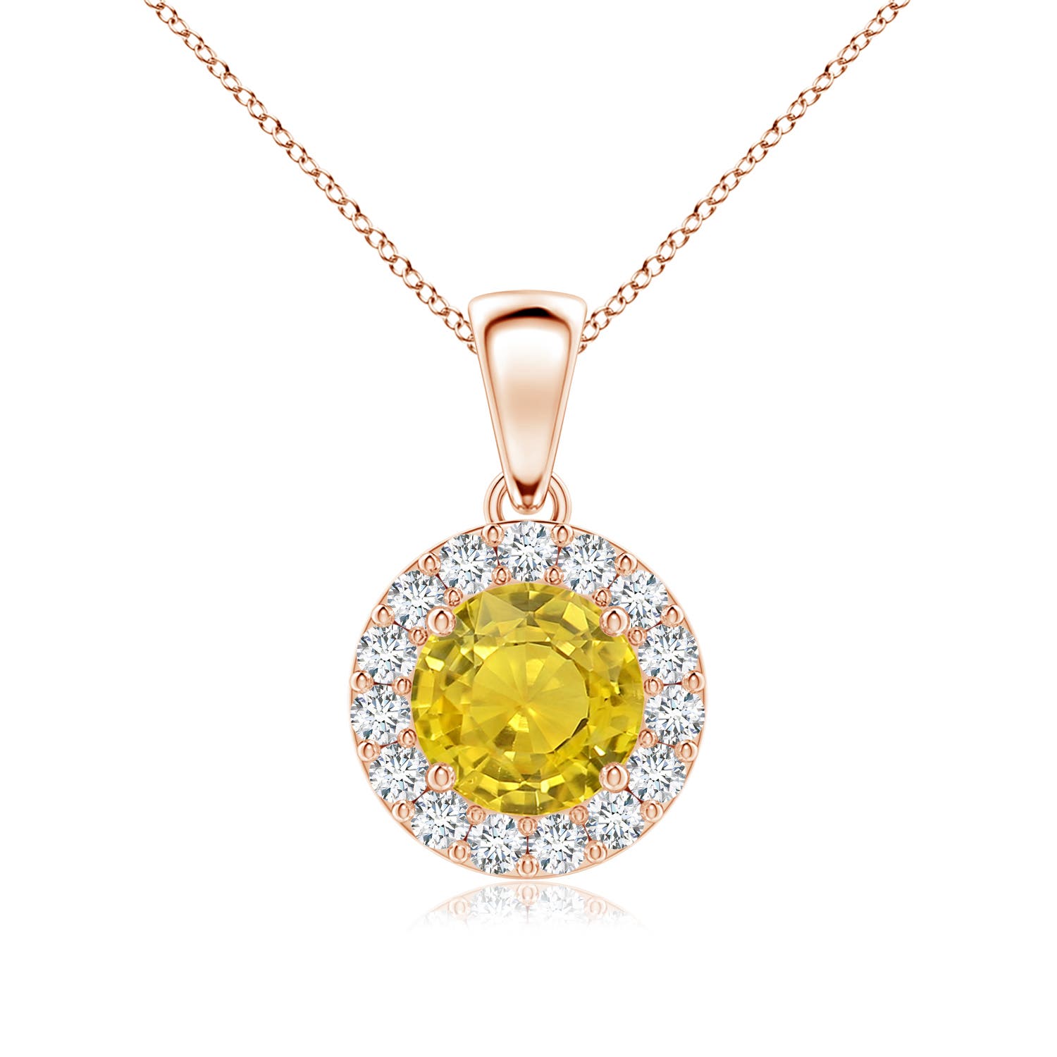 AAA - Yellow Sapphire / 1.21 CT / 14 KT Rose Gold