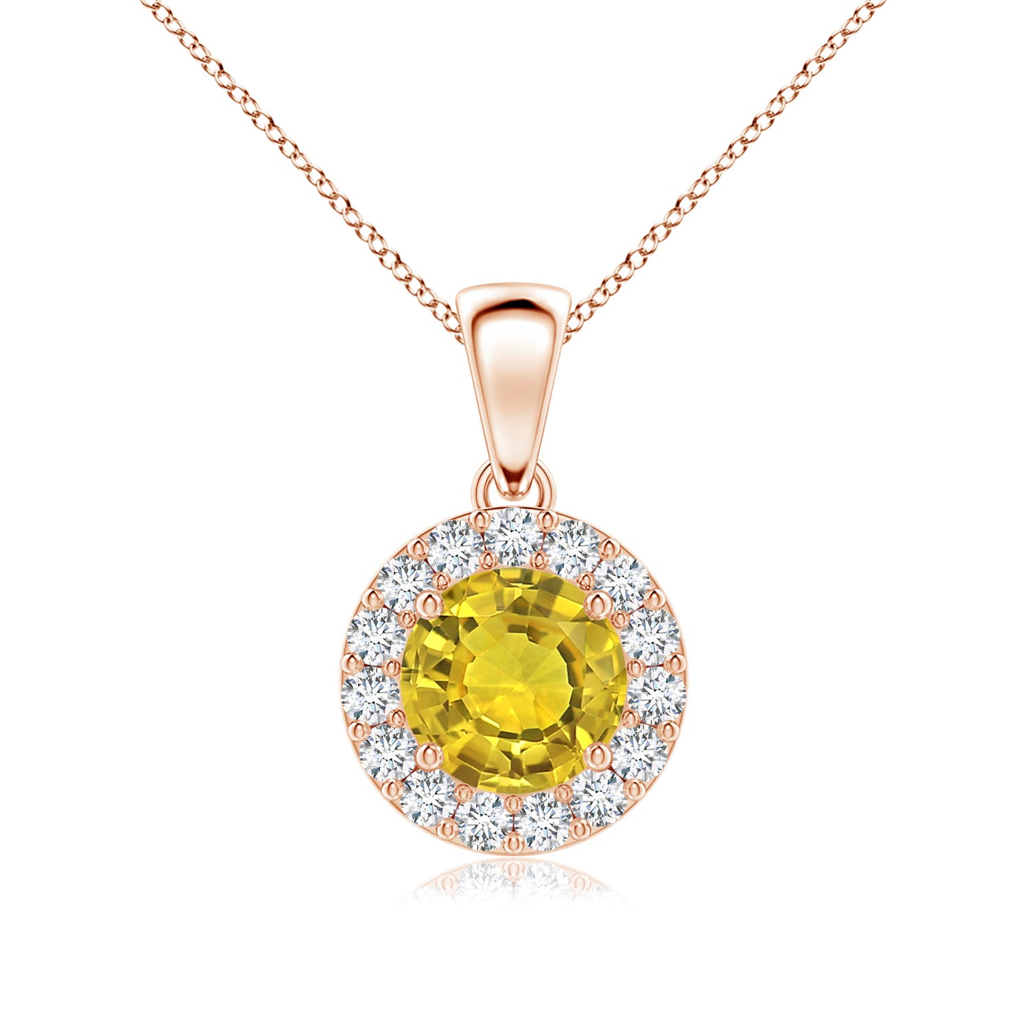 AAAA - Yellow Sapphire / 1.21 CT / 14 KT Rose Gold