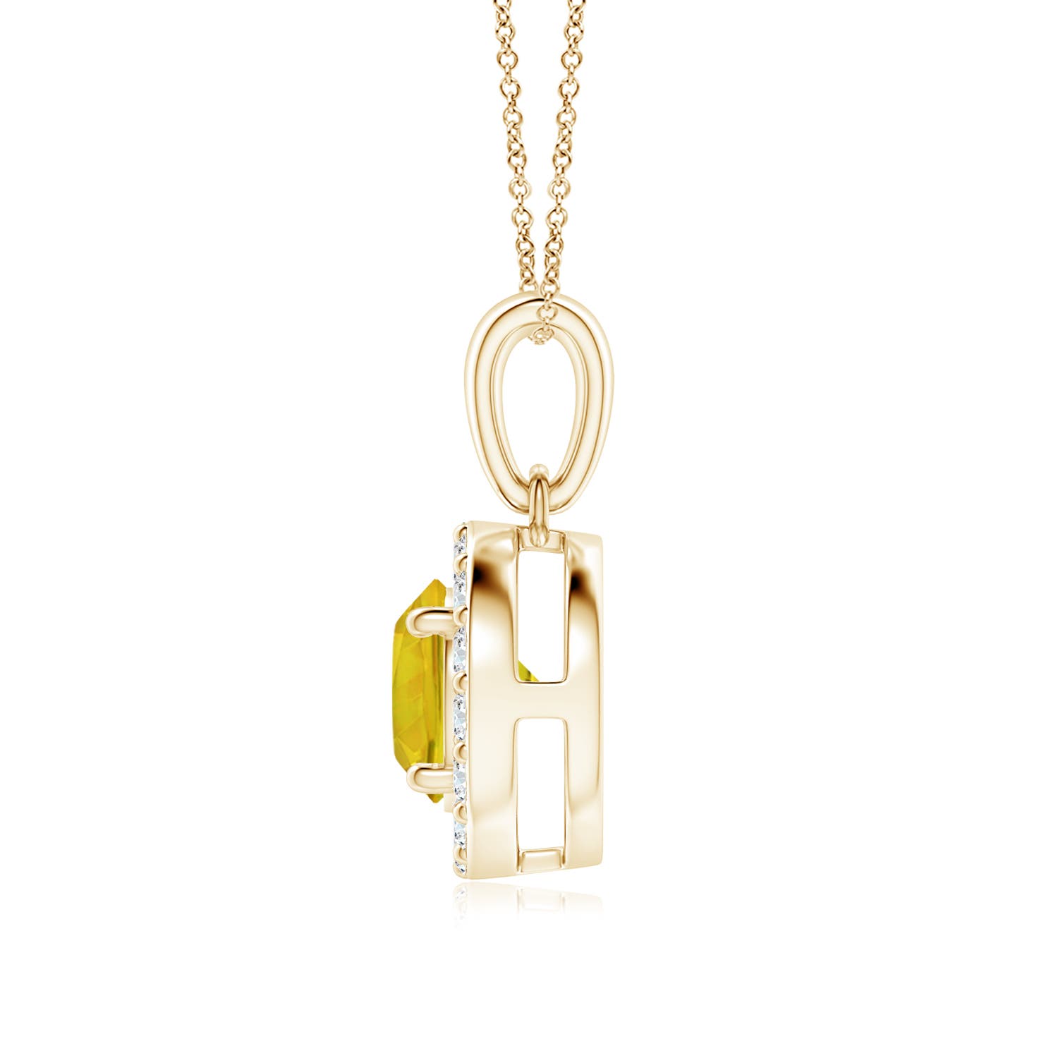 AAAA - Yellow Sapphire / 1.21 CT / 14 KT Yellow Gold