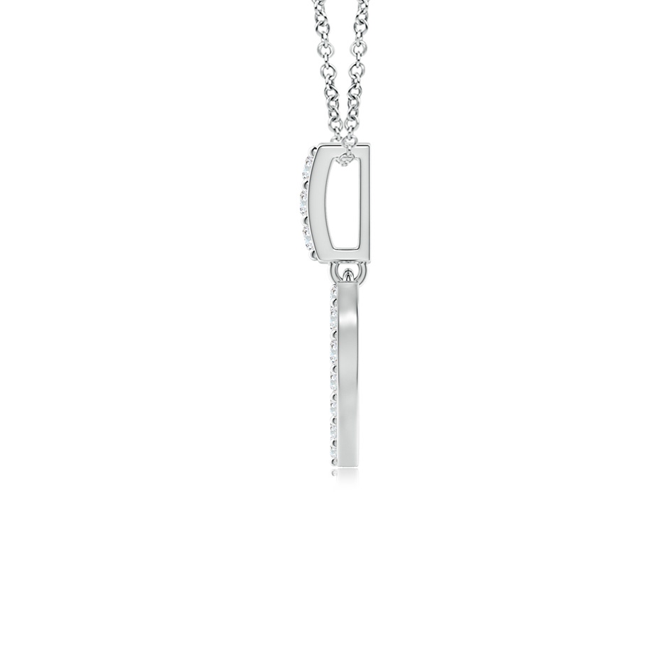 1.6mm GVS2 Open Heart Diamond Pendant in P950 Platinum side-1
