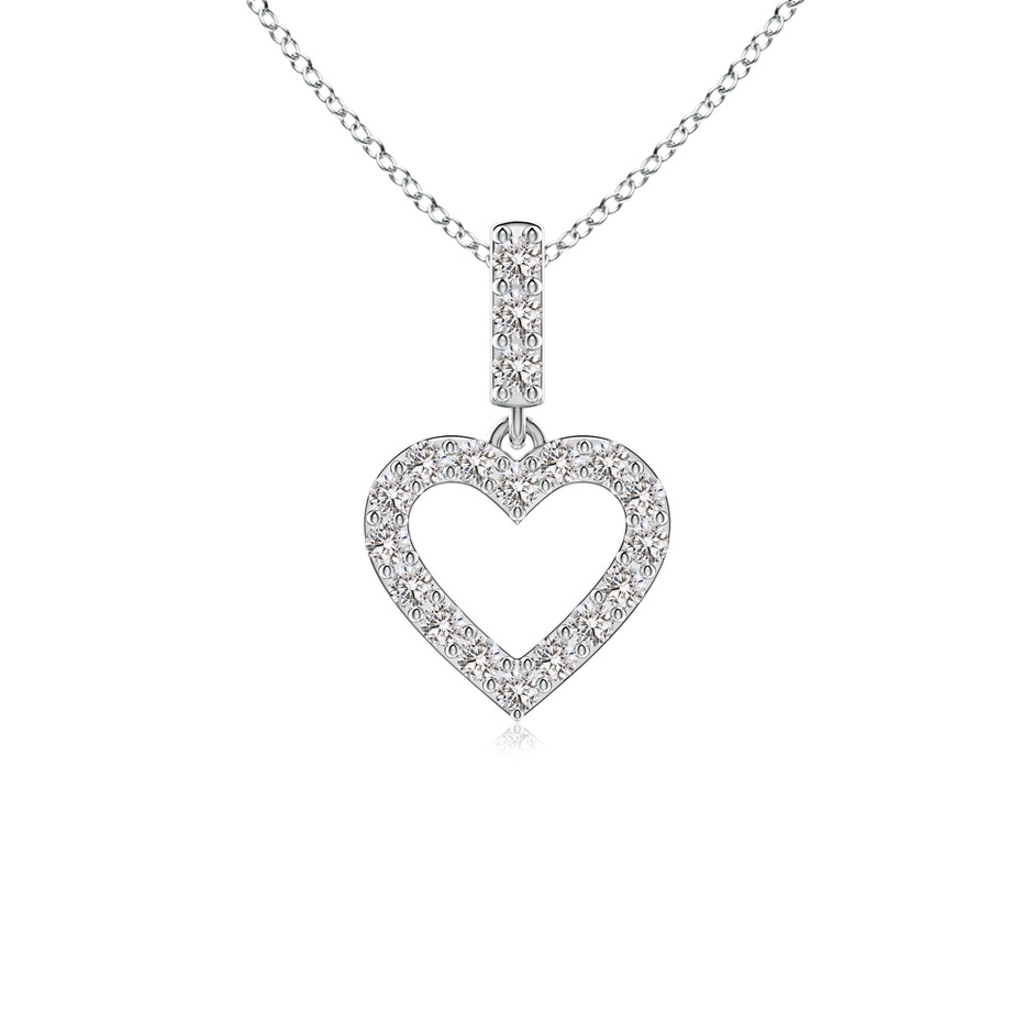 1.6mm IJI1I2 Open Heart Diamond Pendant in P950 Platinum 