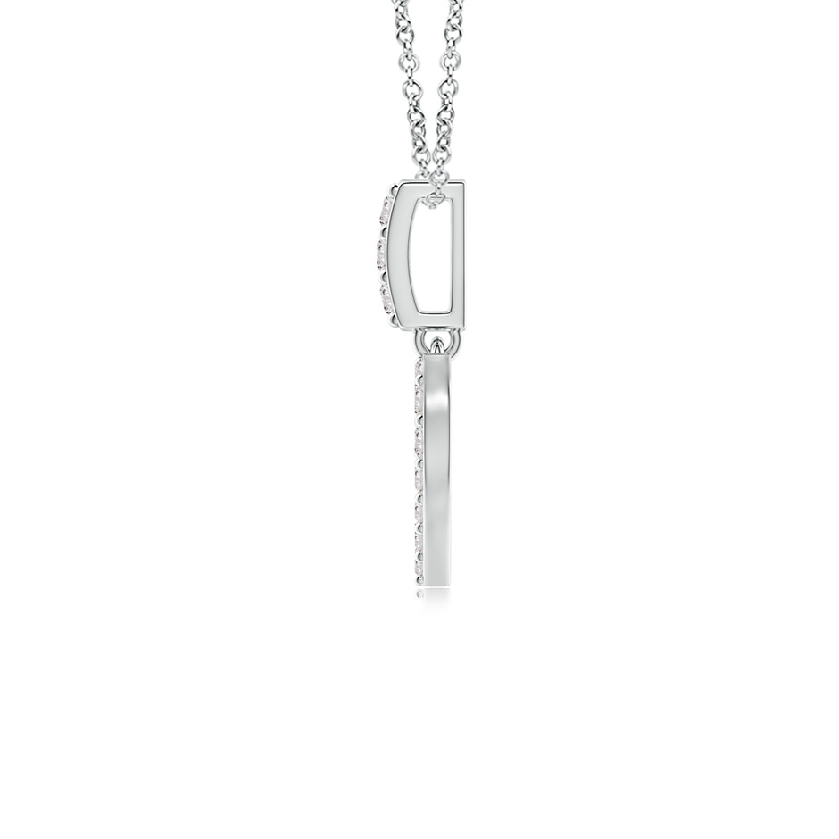 1.6mm IJI1I2 Open Heart Diamond Pendant in P950 Platinum side-1