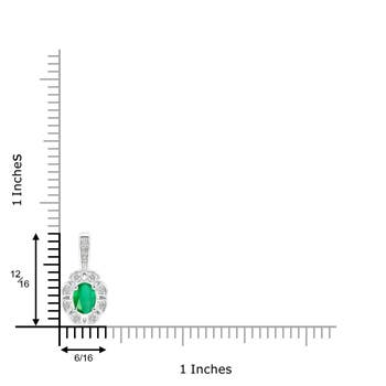 A - Emerald / 0.54 CT / 14 KT White Gold