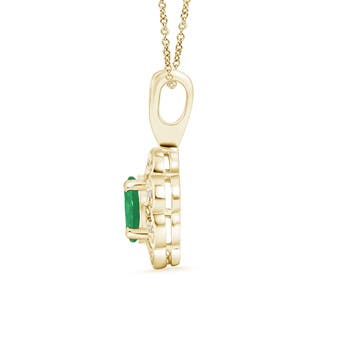 A - Emerald / 0.54 CT / 14 KT Yellow Gold