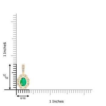 A - Emerald / 0.54 CT / 14 KT Yellow Gold