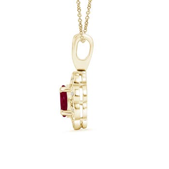 A - Ruby / 0.74 CT / 14 KT Yellow Gold