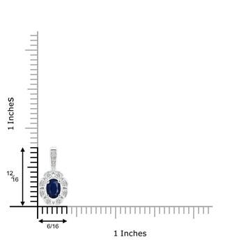 A - Blue Sapphire / 0.74 CT / 14 KT White Gold