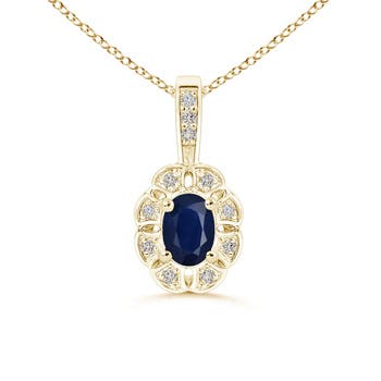 A - Blue Sapphire / 0.74 CT / 14 KT Yellow Gold