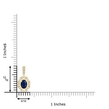 A - Blue Sapphire / 0.74 CT / 14 KT Yellow Gold