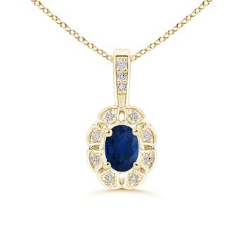 AA - Blue Sapphire / 0.74 CT / 14 KT Yellow Gold