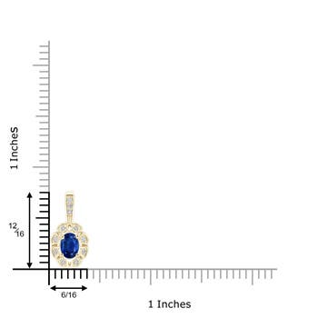 AAA - Blue Sapphire / 0.74 CT / 14 KT Yellow Gold