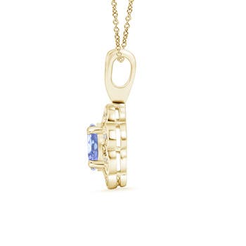 A - Tanzanite / 0.59 CT / 14 KT Yellow Gold