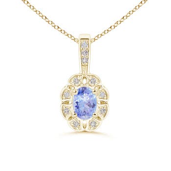 AA - Tanzanite / 0.59 CT / 14 KT Yellow Gold