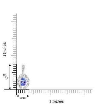 AAA - Tanzanite / 0.59 CT / 14 KT White Gold