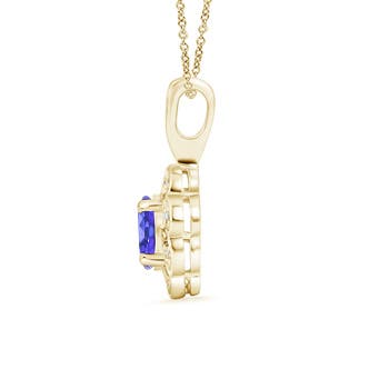 AAA - Tanzanite / 0.59 CT / 14 KT Yellow Gold