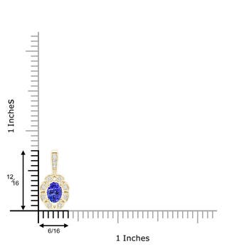 AAAA - Tanzanite / 0.59 CT / 14 KT Yellow Gold