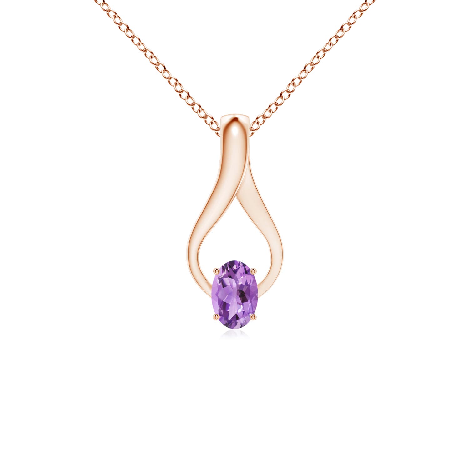 A - Amethyst / 0.45 CT / 14 KT Rose Gold