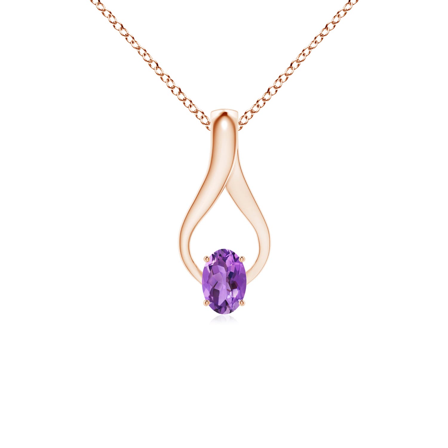 AA - Amethyst / 0.45 CT / 14 KT Rose Gold