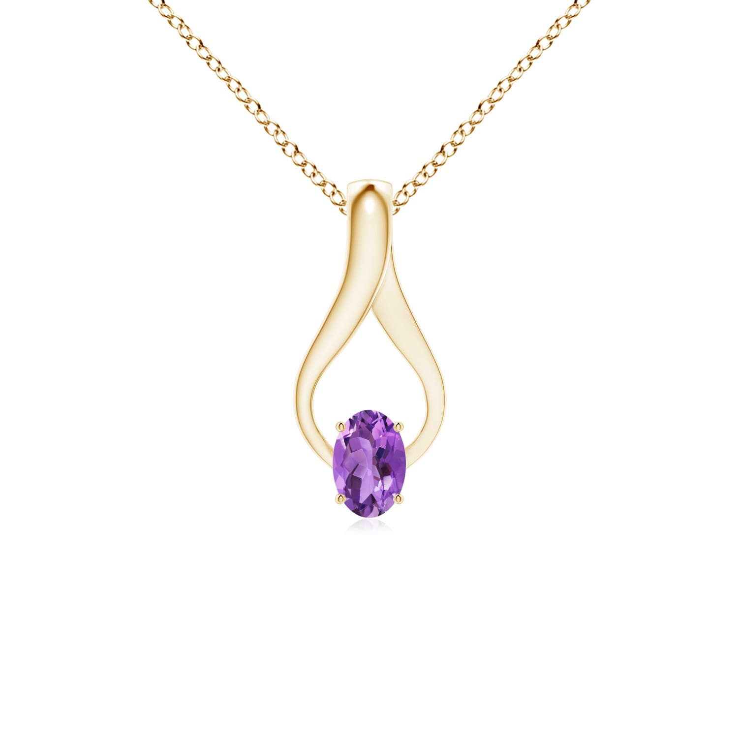 AA - Amethyst / 0.45 CT / 14 KT Yellow Gold