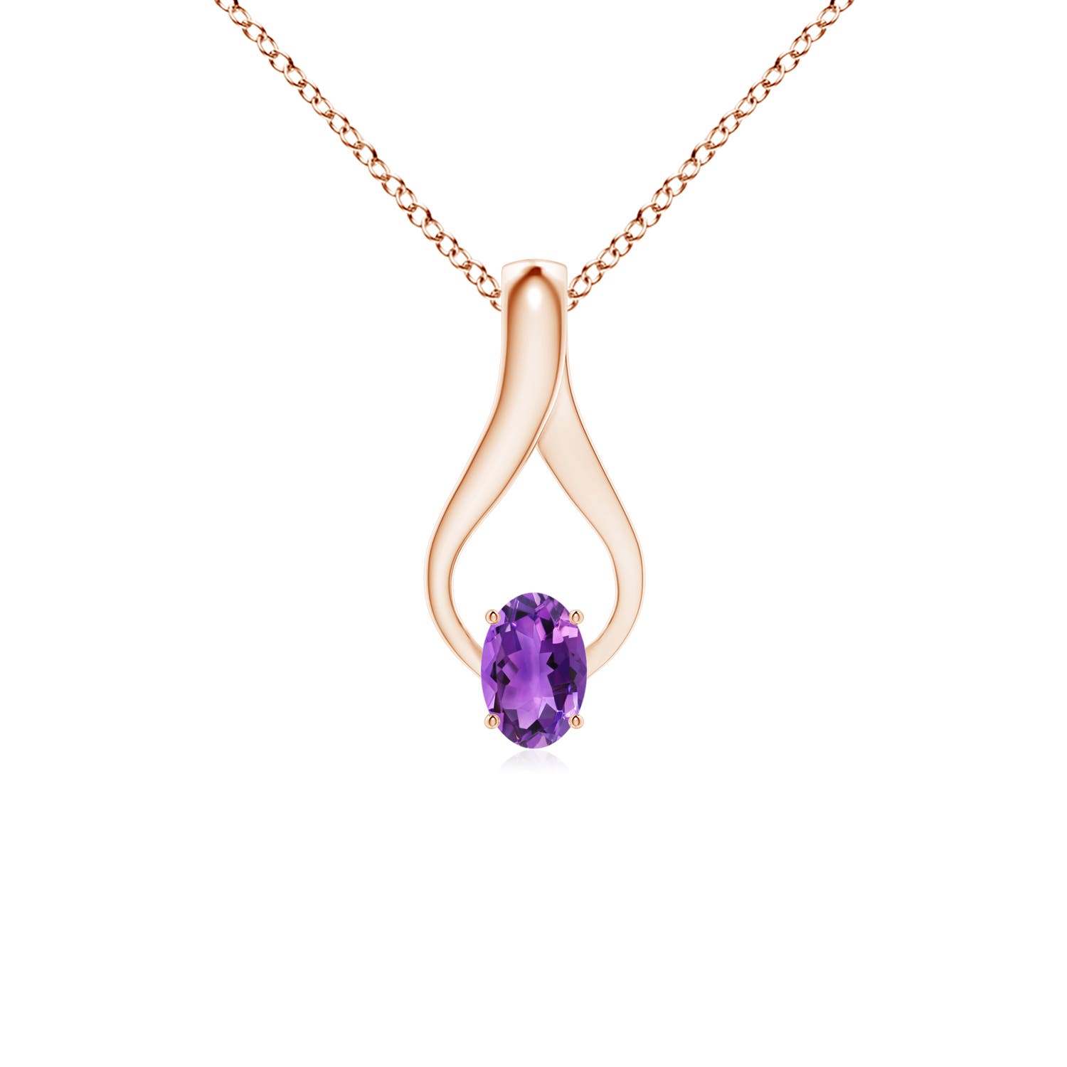 AAA - Amethyst / 0.45 CT / 14 KT Rose Gold