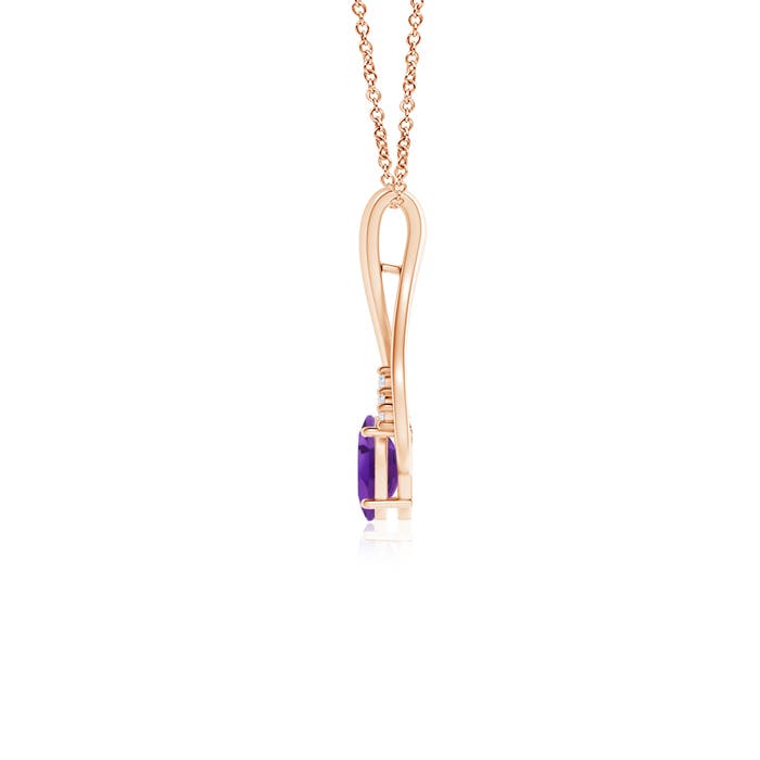 AAA - Amethyst / 0.45 CT / 14 KT Rose Gold