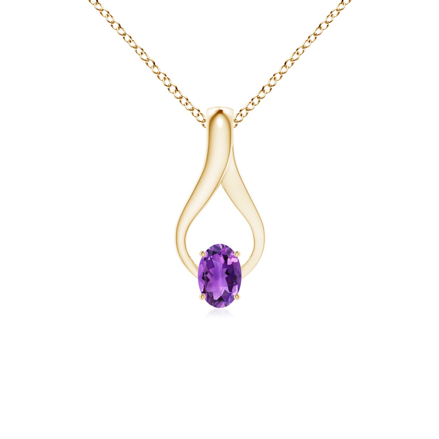 AAA - Amethyst / 0.45 CT / 14 KT Yellow Gold