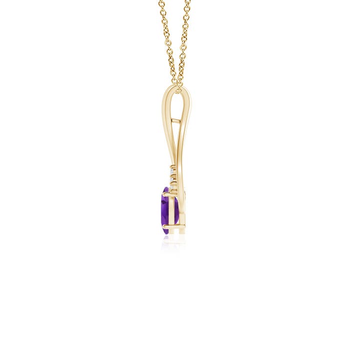 AAA - Amethyst / 0.45 CT / 14 KT Yellow Gold