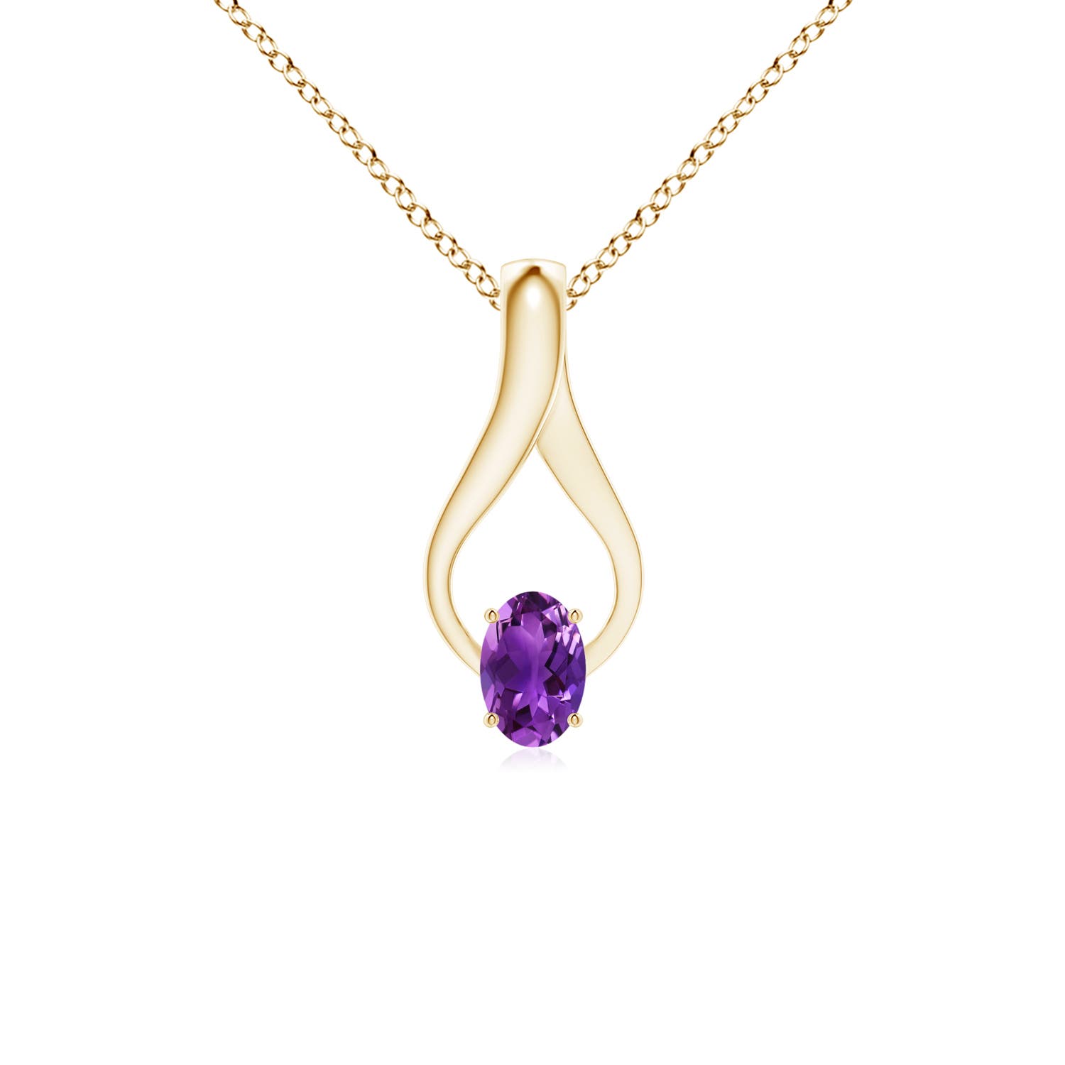 AAAA - Amethyst / 0.45 CT / 14 KT Yellow Gold