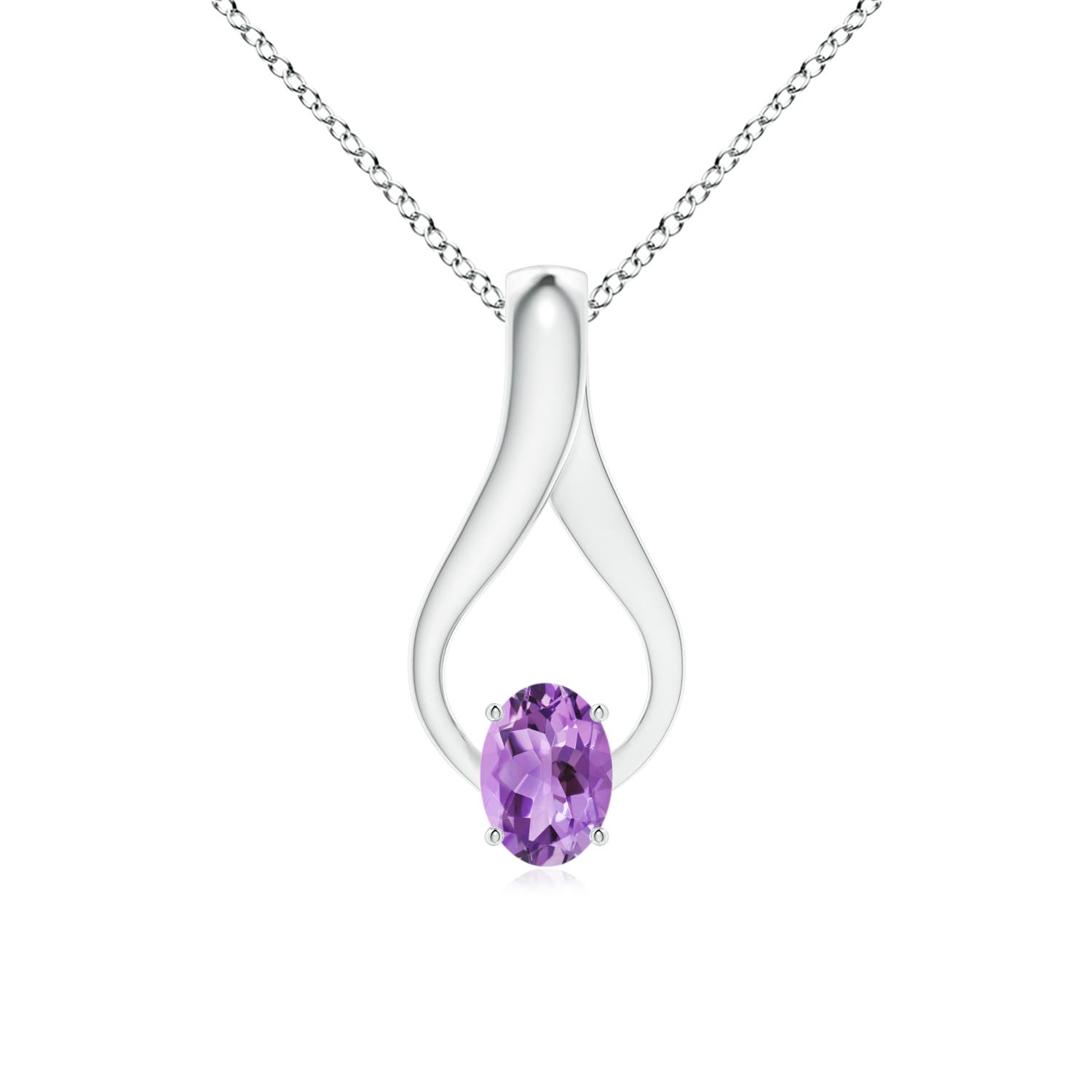 A - Amethyst / 0.77 CT / 14 KT White Gold