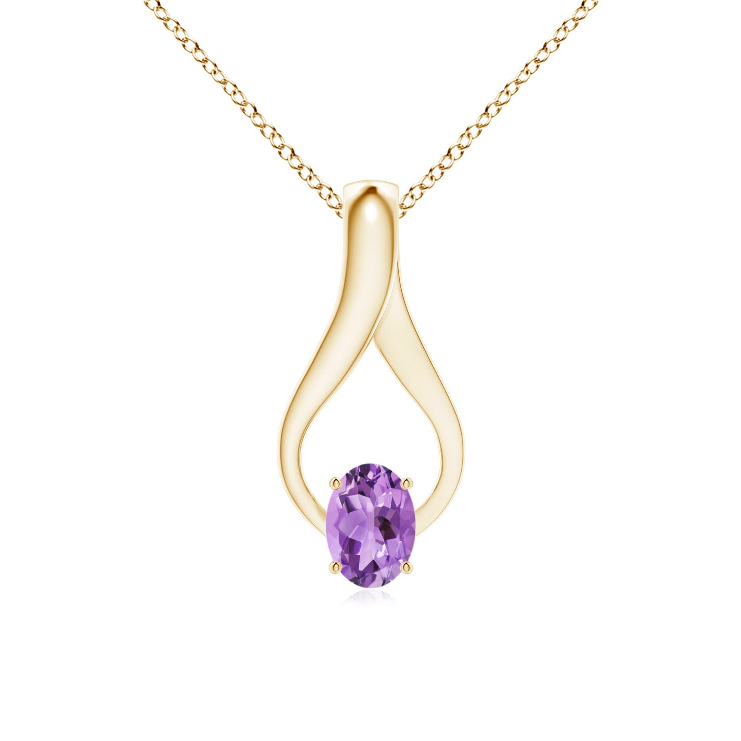 A - Amethyst / 0.77 CT / 14 KT Yellow Gold