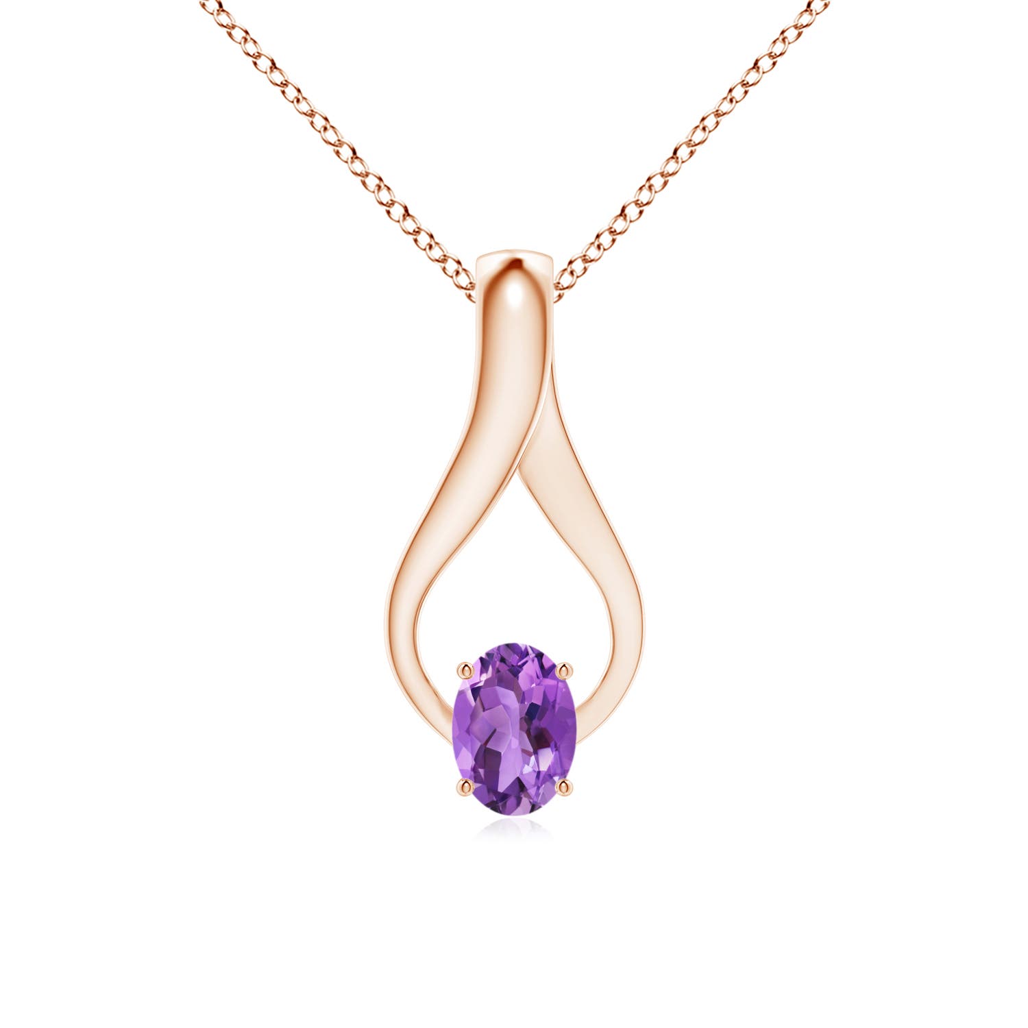 AA - Amethyst / 0.77 CT / 14 KT Rose Gold