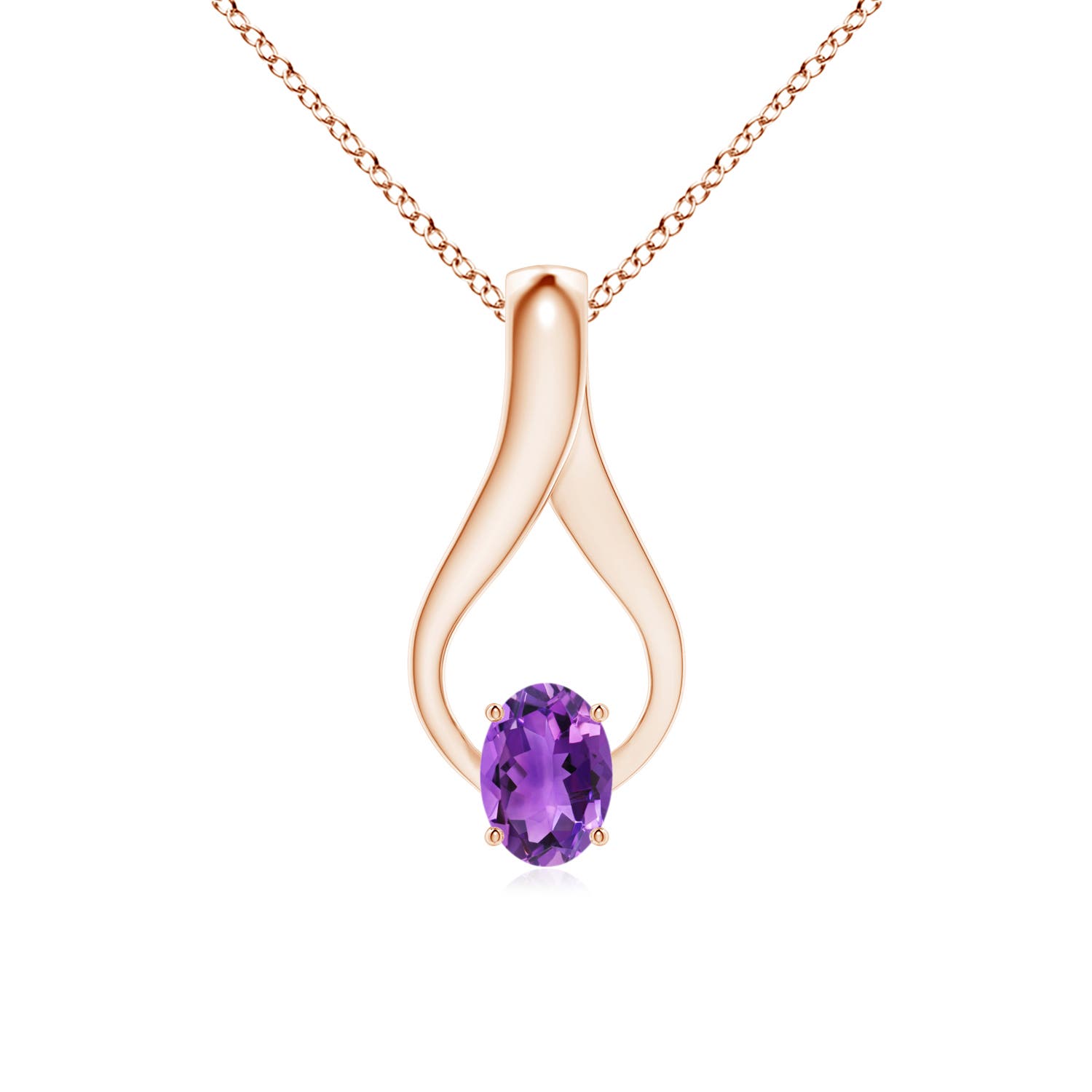 AAA - Amethyst / 0.77 CT / 14 KT Rose Gold