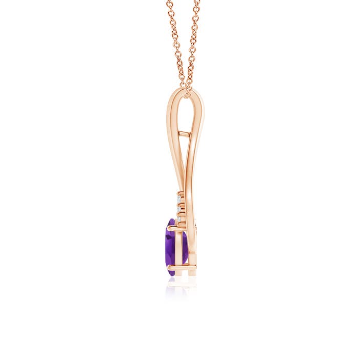 AAA - Amethyst / 0.77 CT / 14 KT Rose Gold