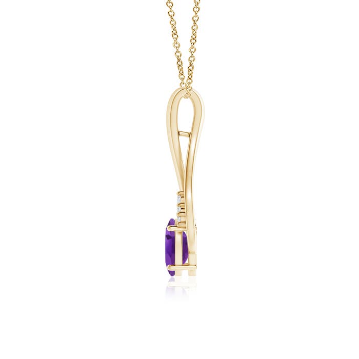 AAA - Amethyst / 0.77 CT / 14 KT Yellow Gold