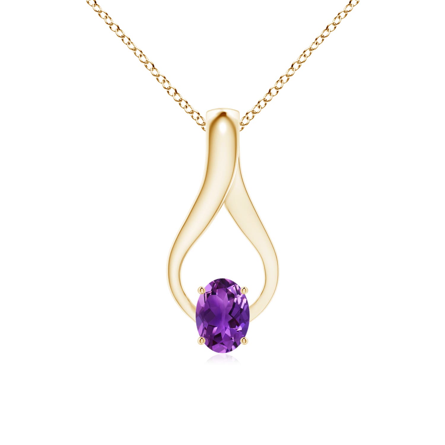 AAAA - Amethyst / 0.77 CT / 14 KT Yellow Gold