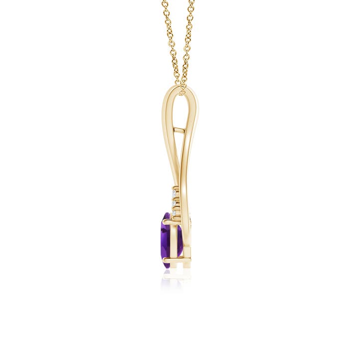 AAAA - Amethyst / 0.77 CT / 14 KT Yellow Gold